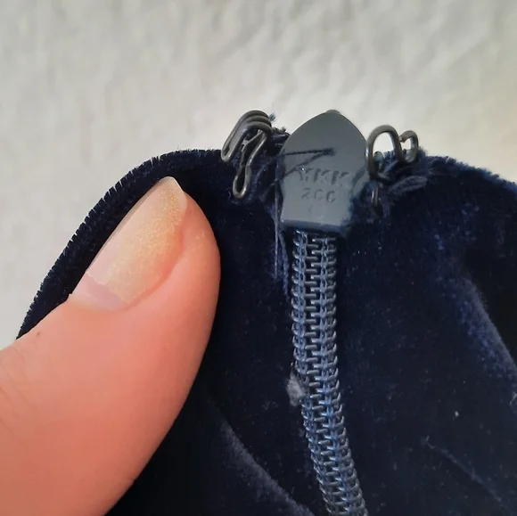 Patbo Blue Velvet Ruffle Mini Skirt 2 - Picture 5 of 5